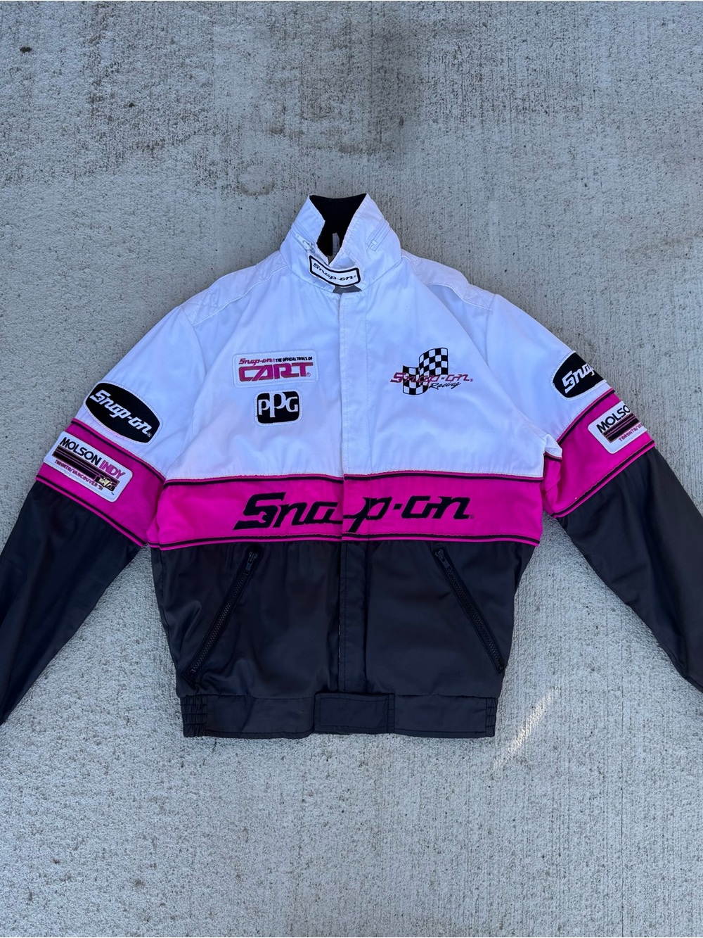 Vintage Astro Sportswear Snap-On Racing Windbreaker Jacket Medium